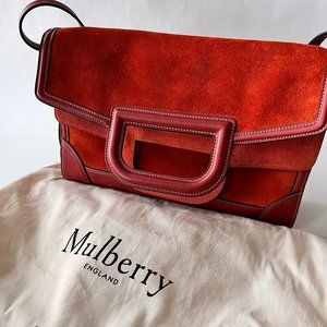 Mulberry Red Fox Suede Brimley Envelope Bag